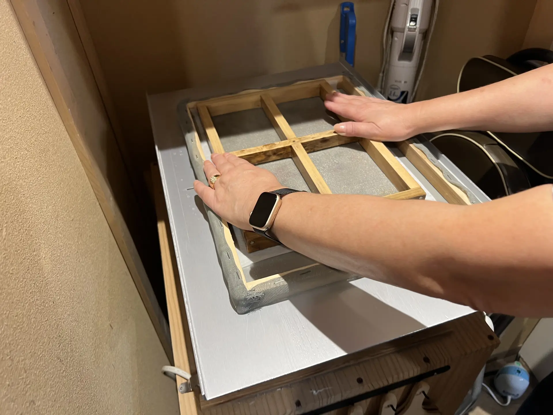 脱水機にかける