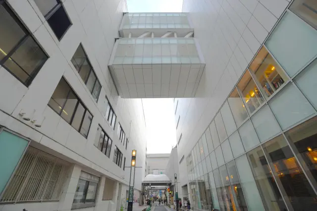 館內設有本館和新館，可透過連接通道往返