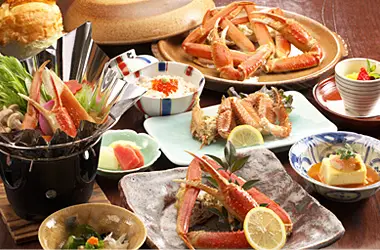 新鮮なカニ本来の旨みが味わえる「カニ会席」