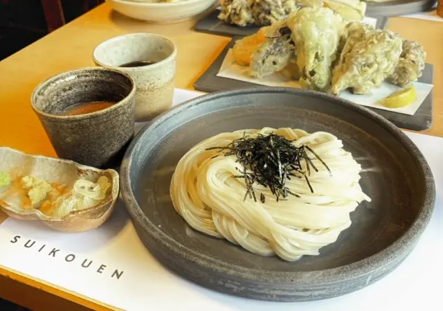 舞茸天ざるうどん 二色だれ