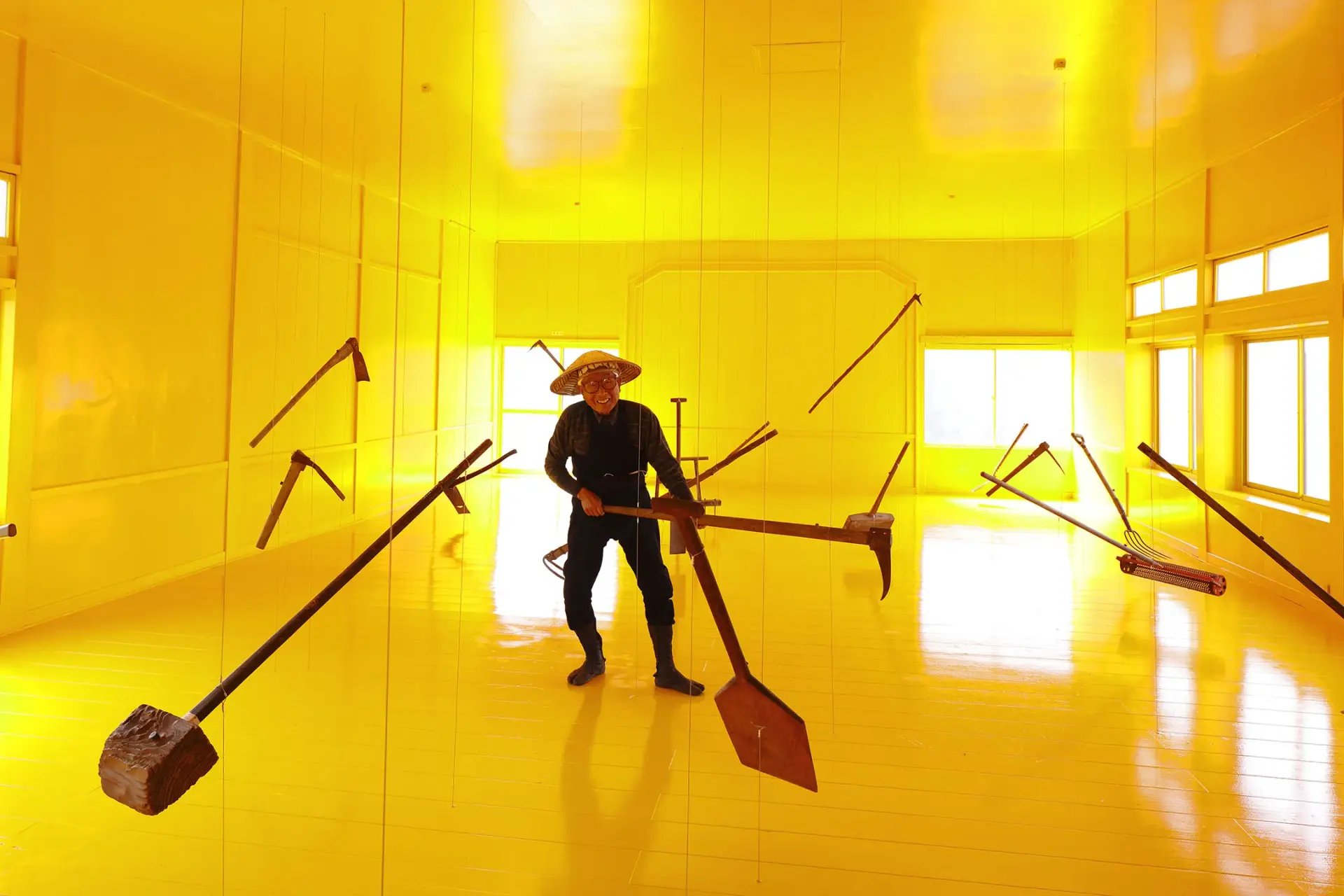 河口龍夫「農具の時間」 Photo by Kioku Keizo