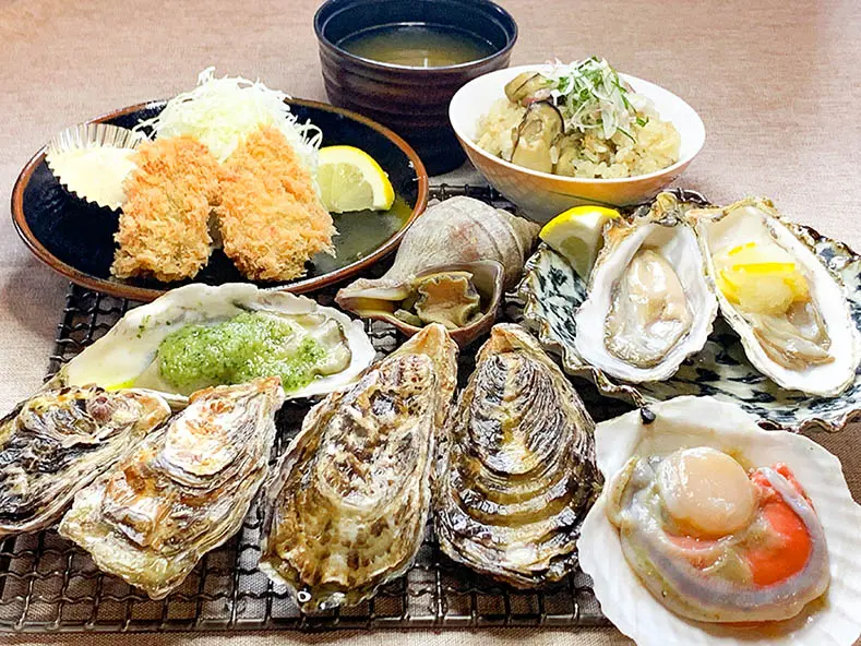 さまざまな牡蠣料理が堪能できる「牡蠣ノ星セット」
