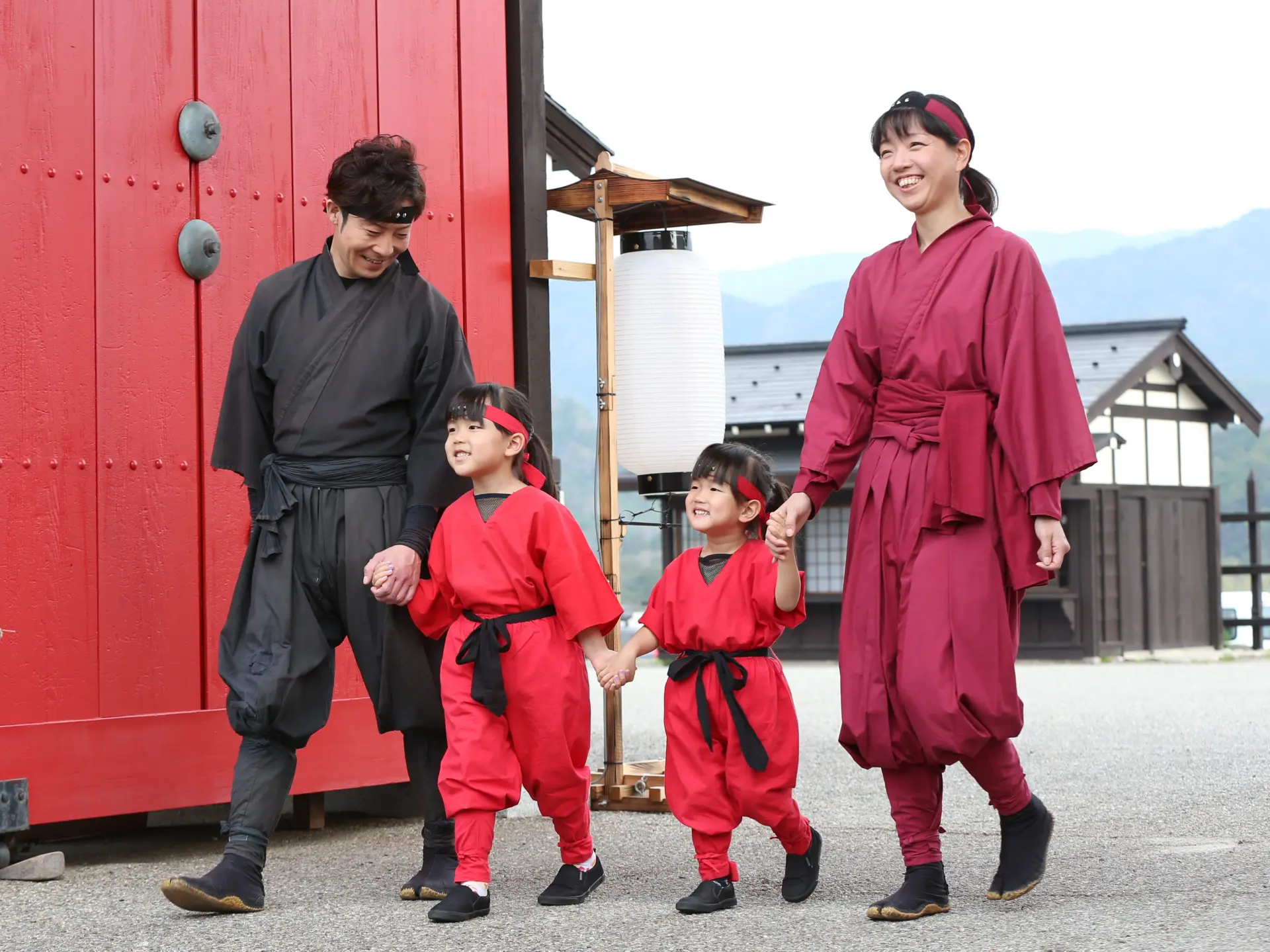 安土城の城下町で忍者体験!