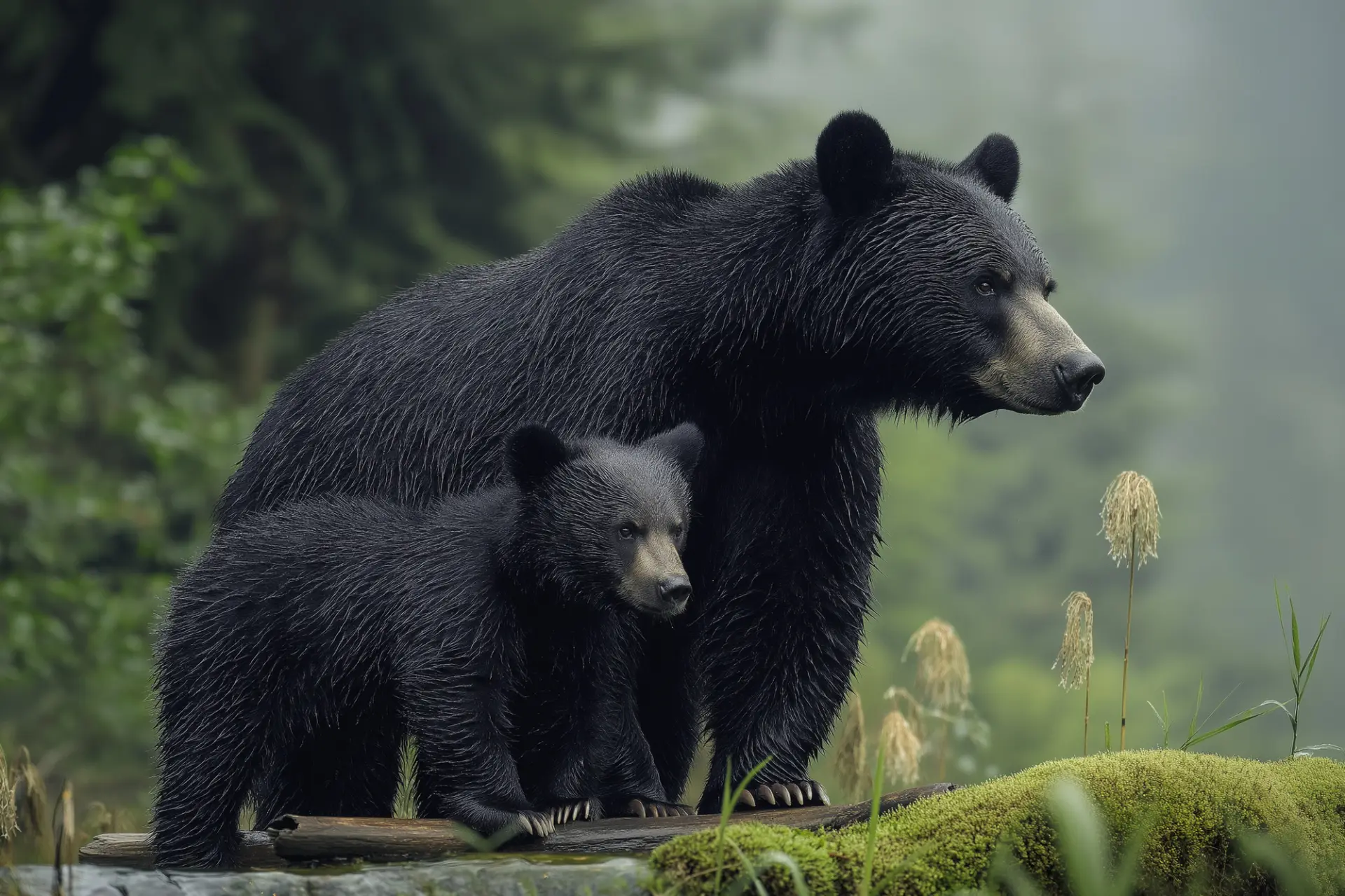 If you see a mother bear and cubs, leave the area immediately