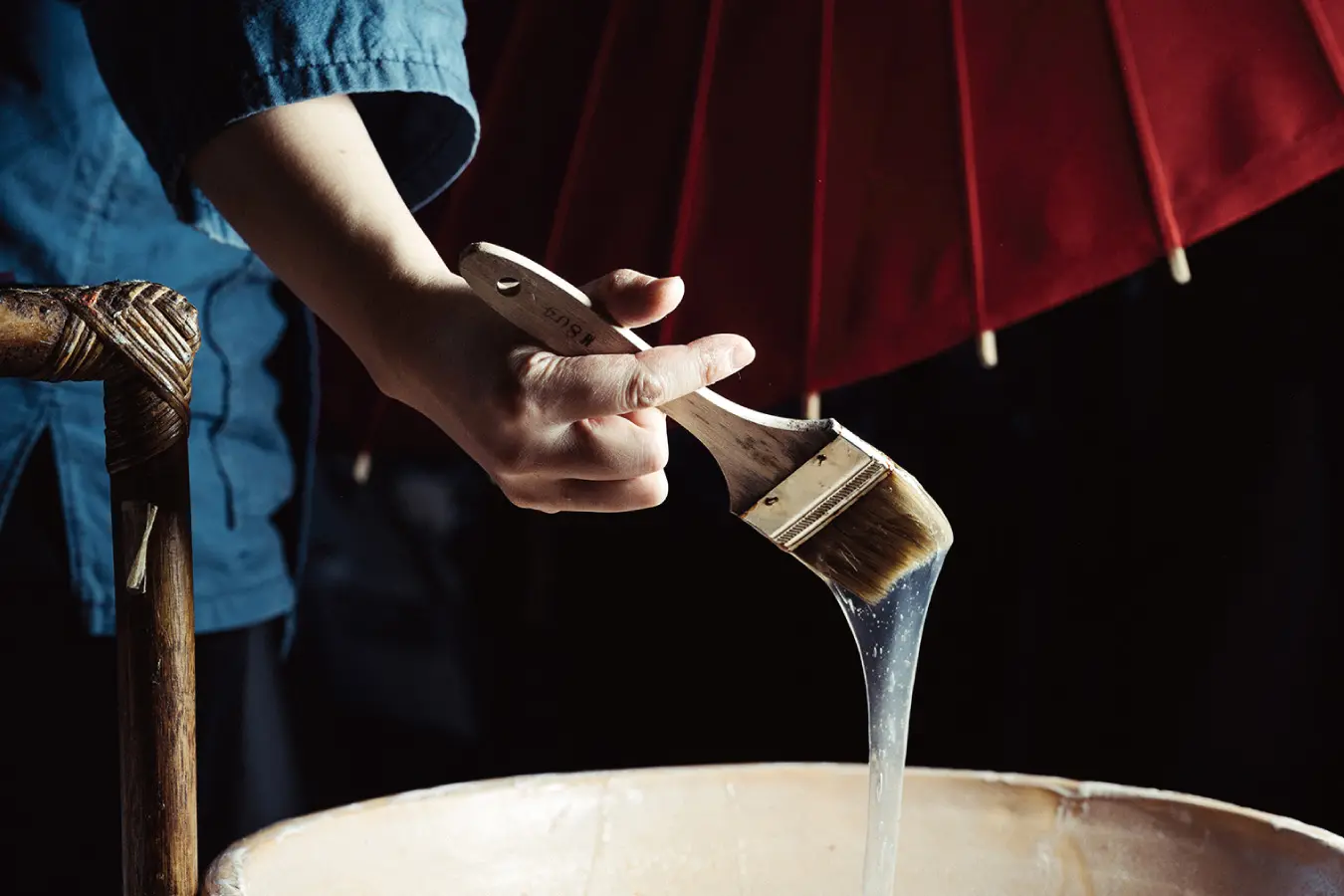 ミニ和傘の制作体験