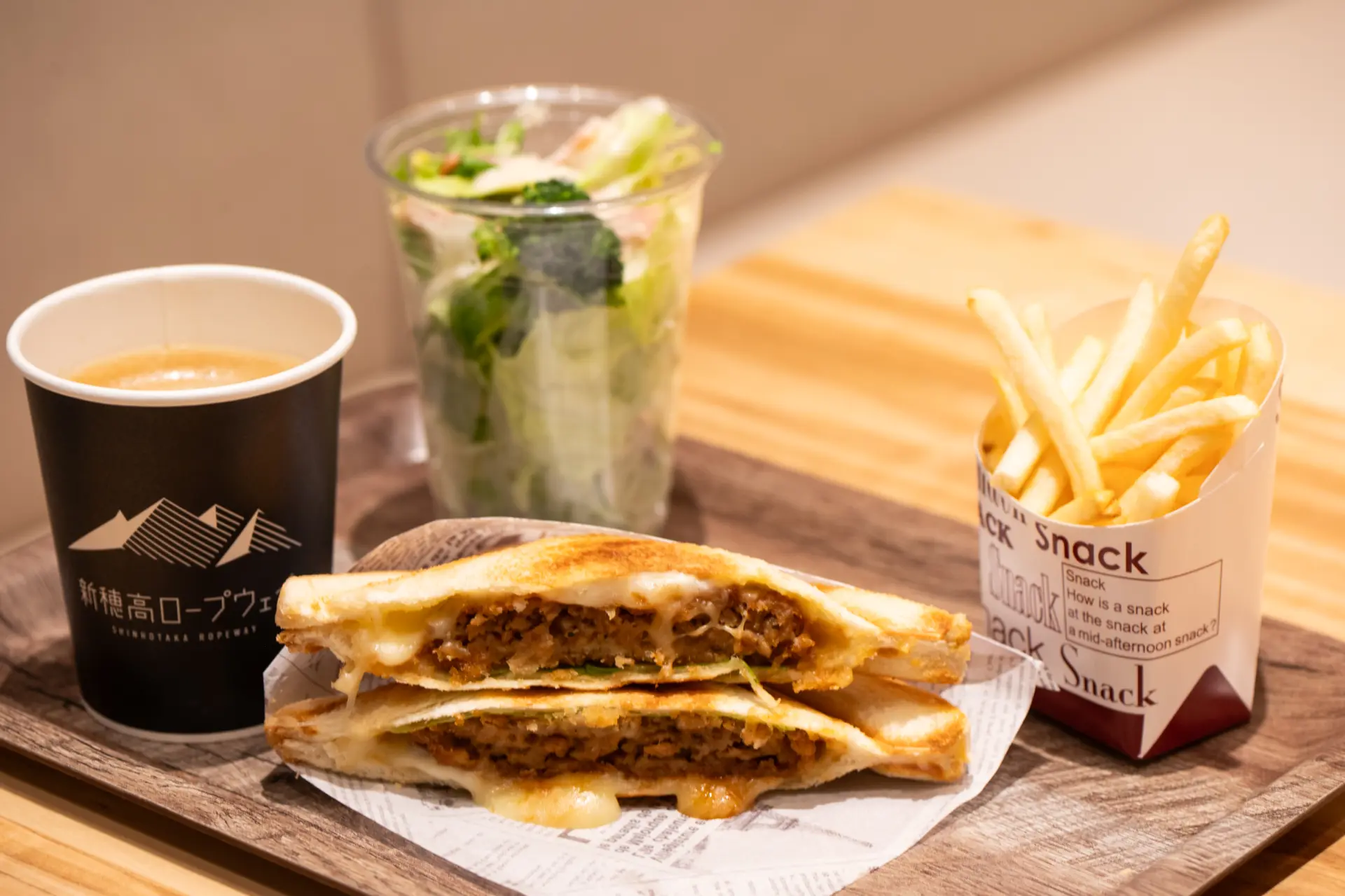 Hida Beef Menchi-katsu hot sandwich with melted cheese