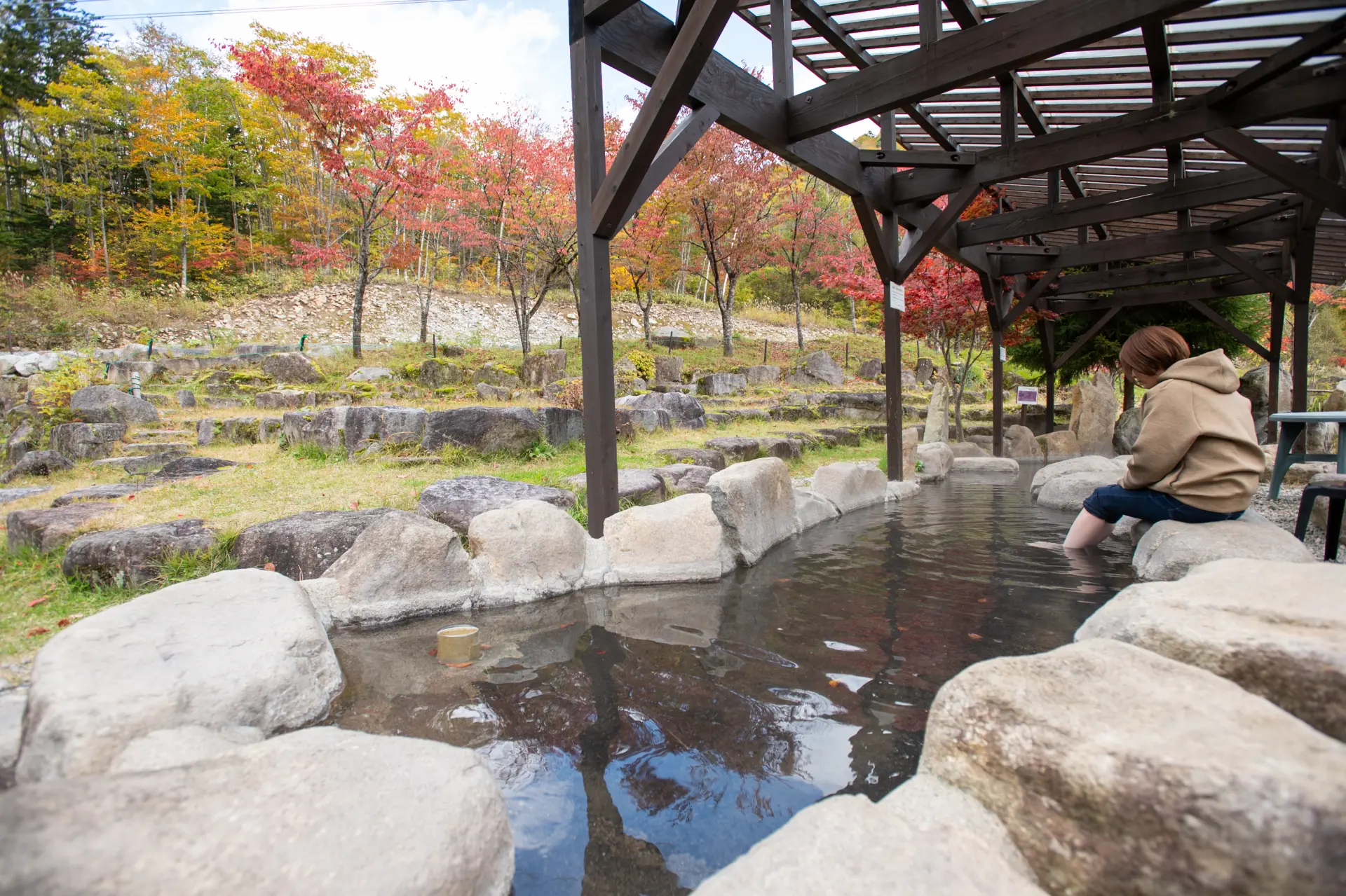 Footbath that gently warms you from your feet up.