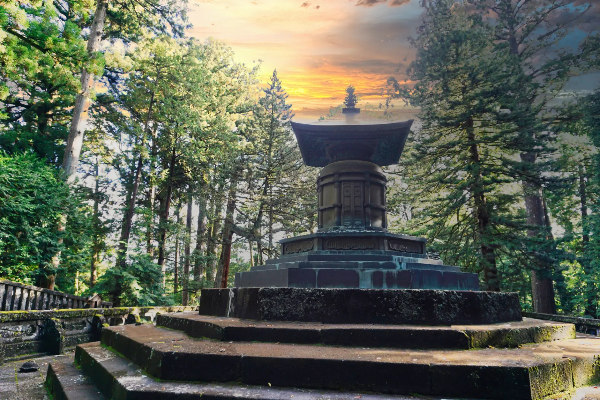 奥社に位置する徳川家康の墓所