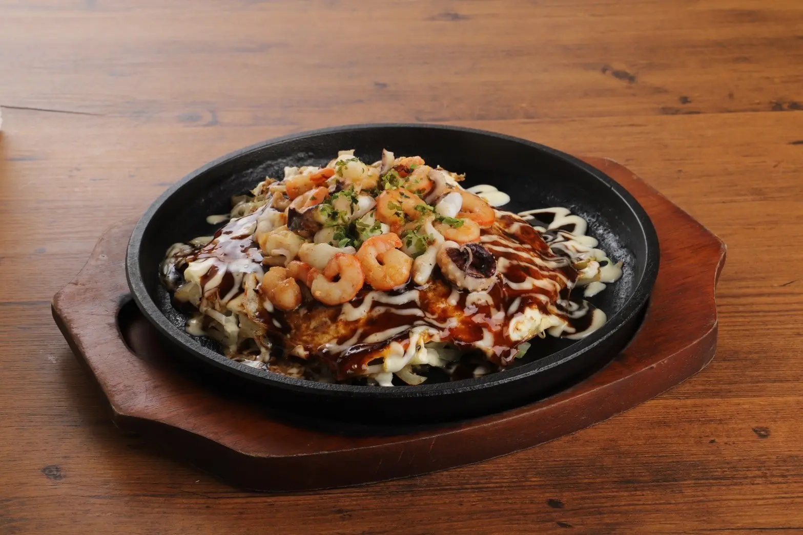 「特製廣島燒（スペシャルもだん）」嚐得到海鮮鮮香