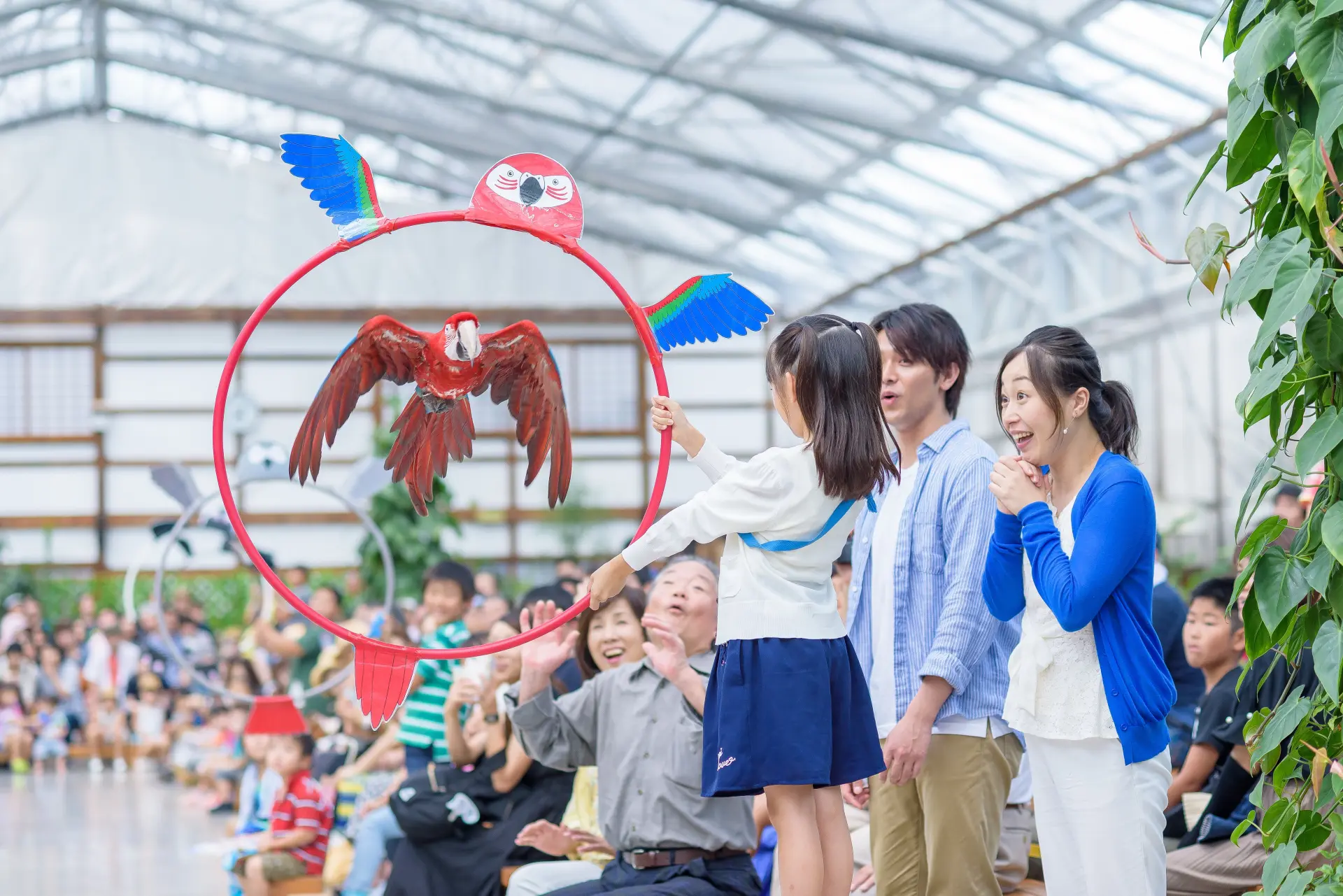 「花と鳥とのふれあい」が楽しめるテーマパーク