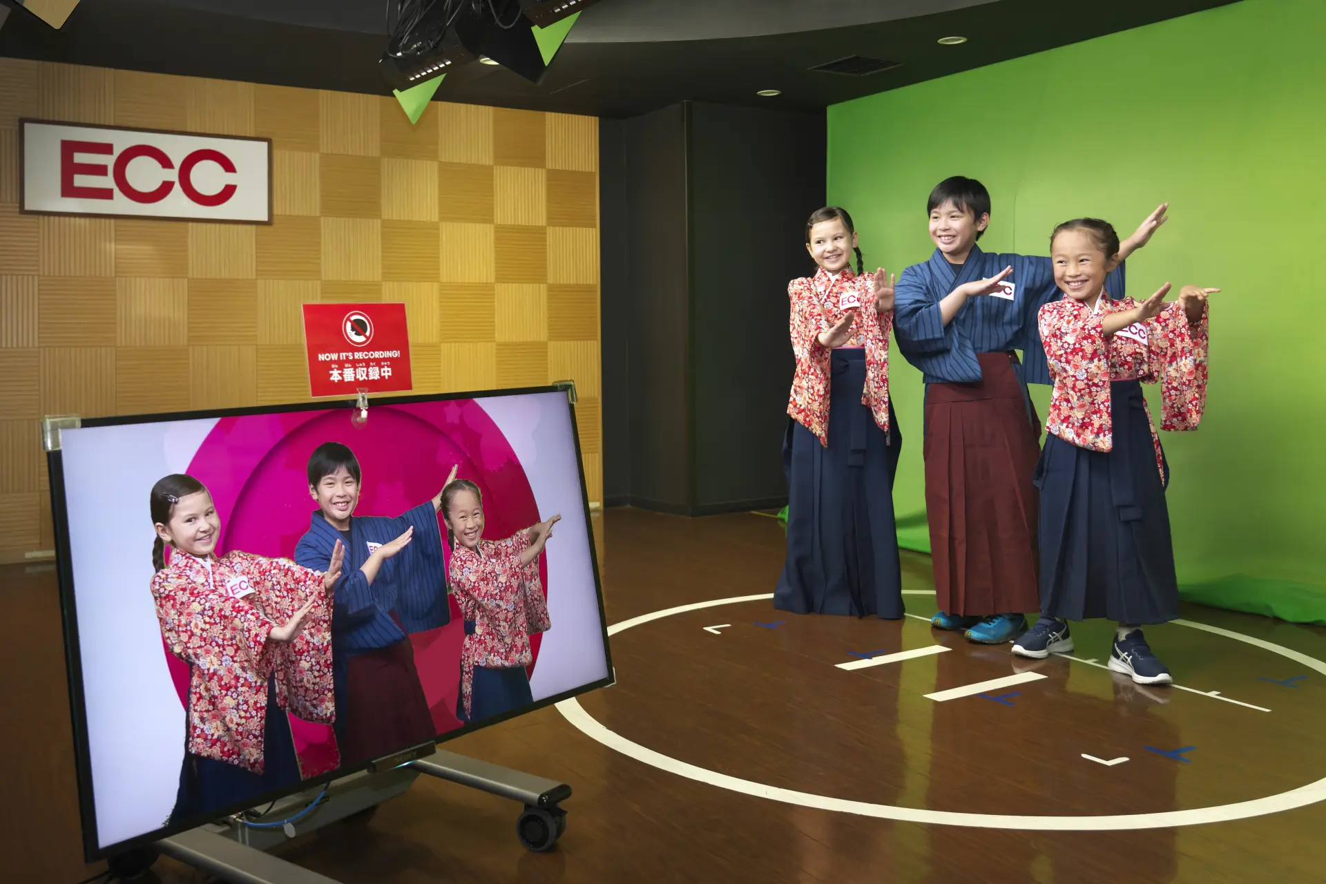 At the Commercial Studio, you can film a commercial as a commercial talent.