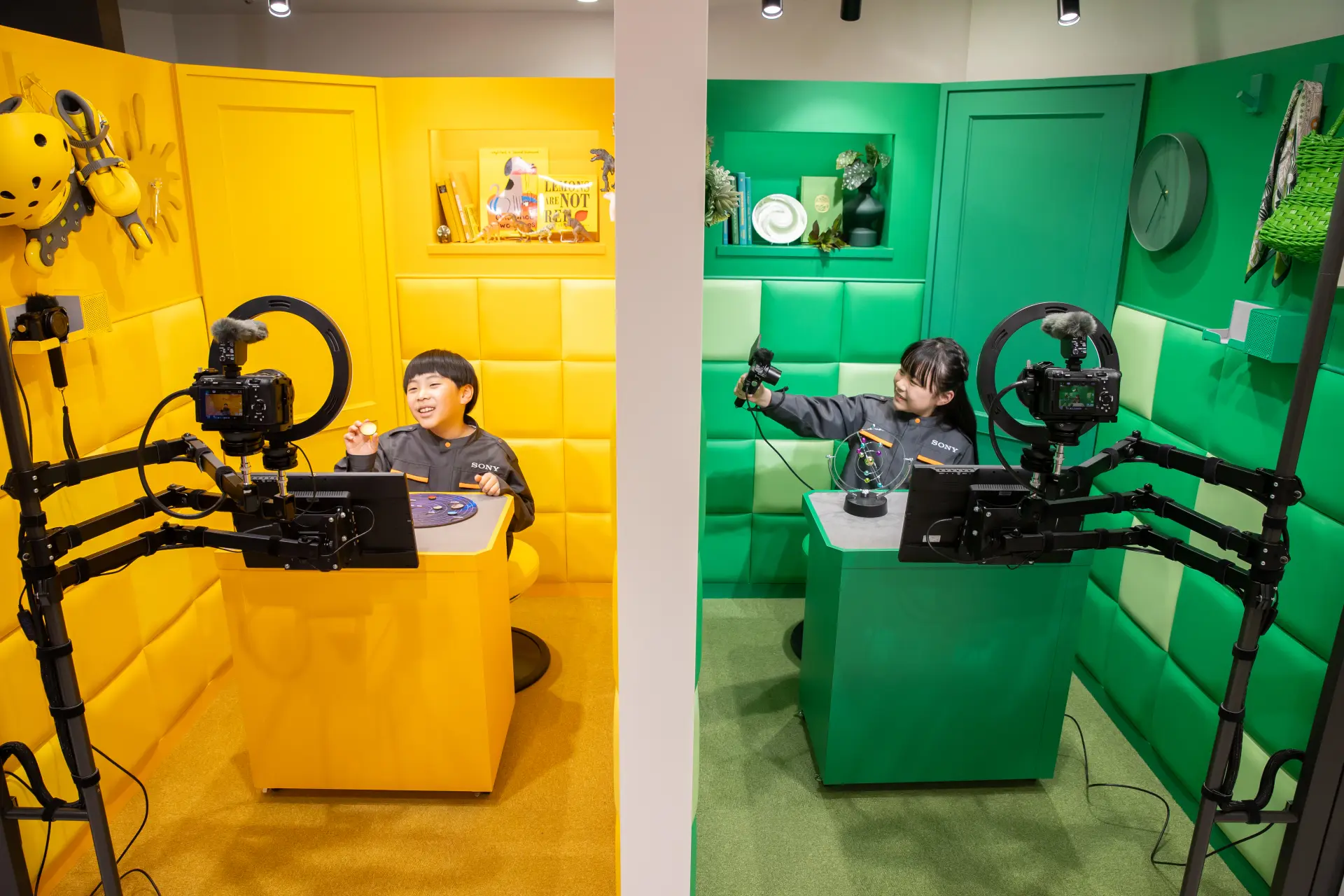 At the Video Production Studio, you can create an original video using your own ideas.