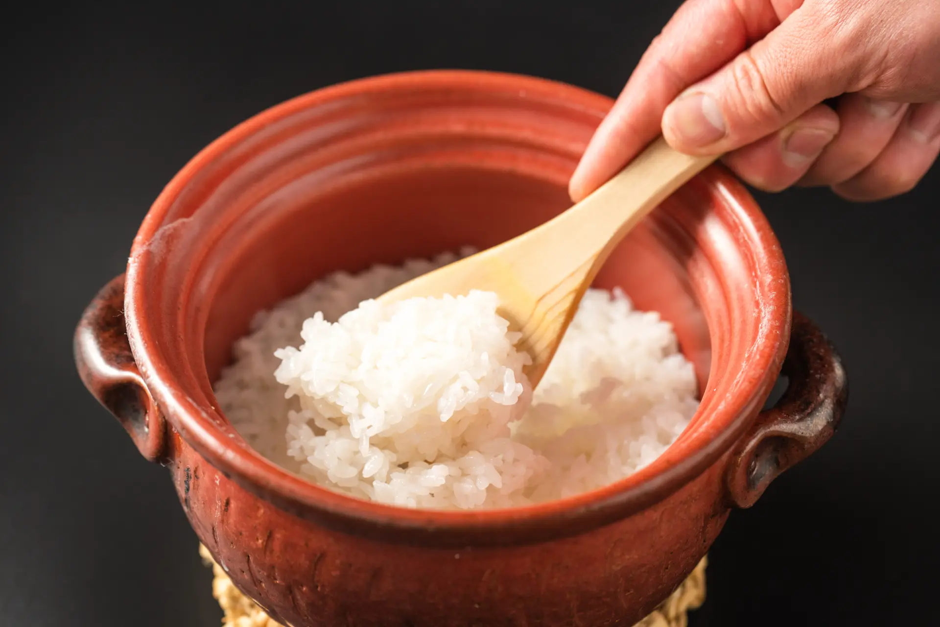 土鍋で炊かれた佐賀県産白石びよりは絶品だ