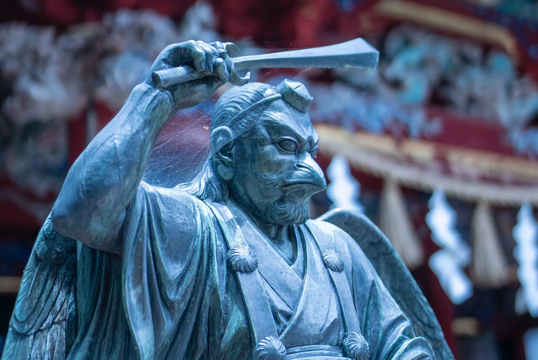 A tengu statue at Takao-san Yakuo-in