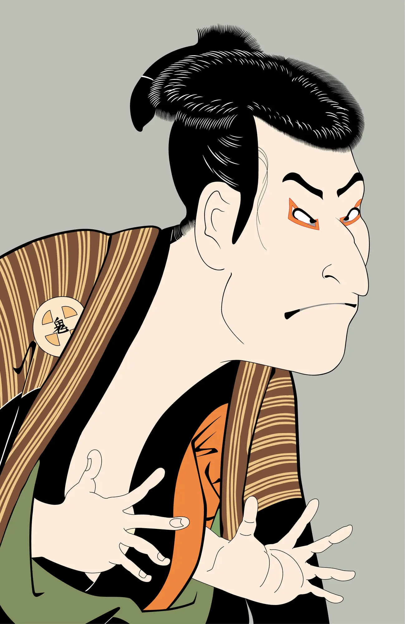 三代目大谷鬼次の奴江戸兵衛　東洲斎　写楽