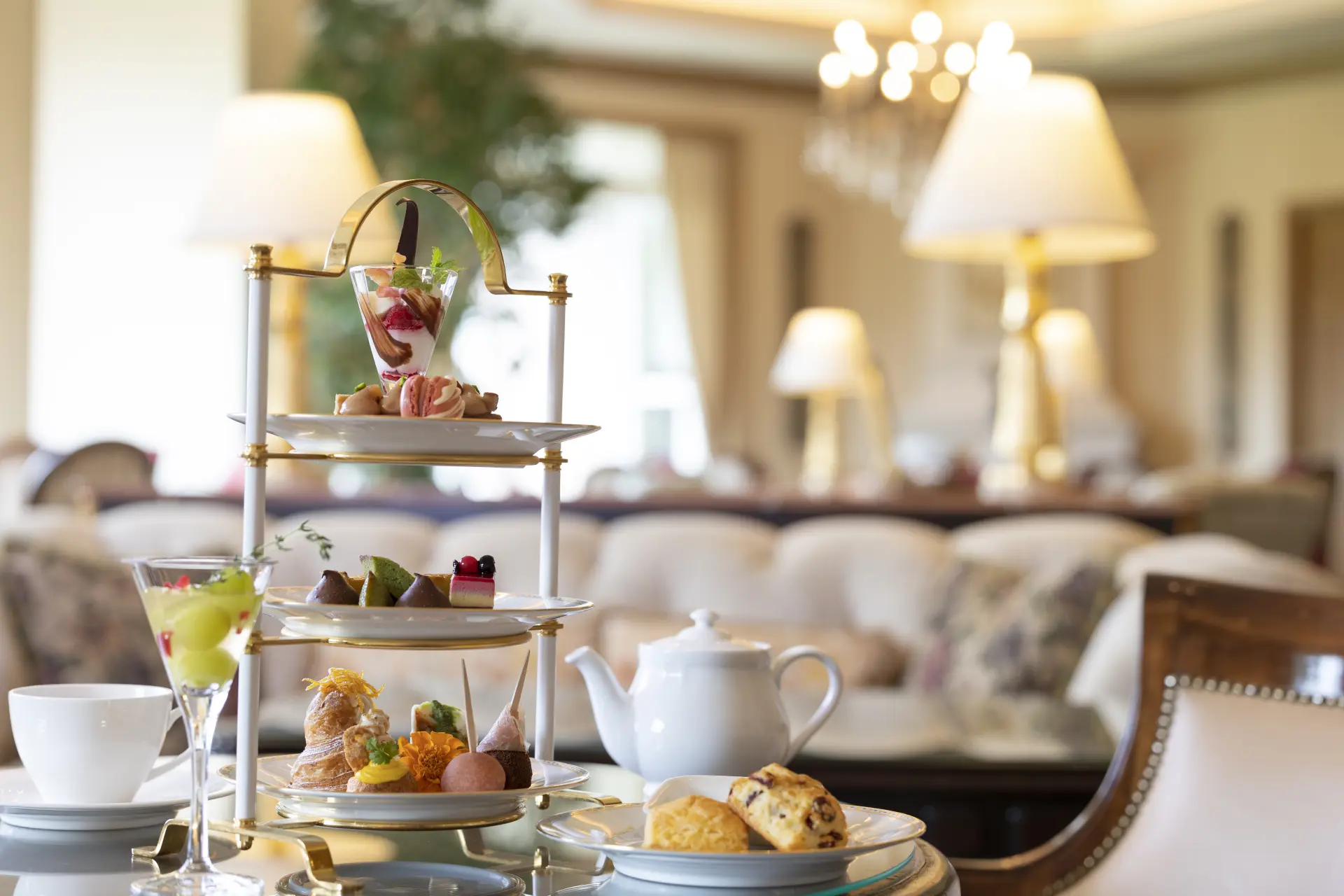 季節ごとのスイーツを味わえるアフタヌーンティーが人気