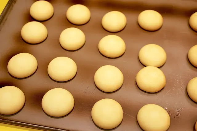 Baked in a commercial oven, it comes out fluffy and piping hot.