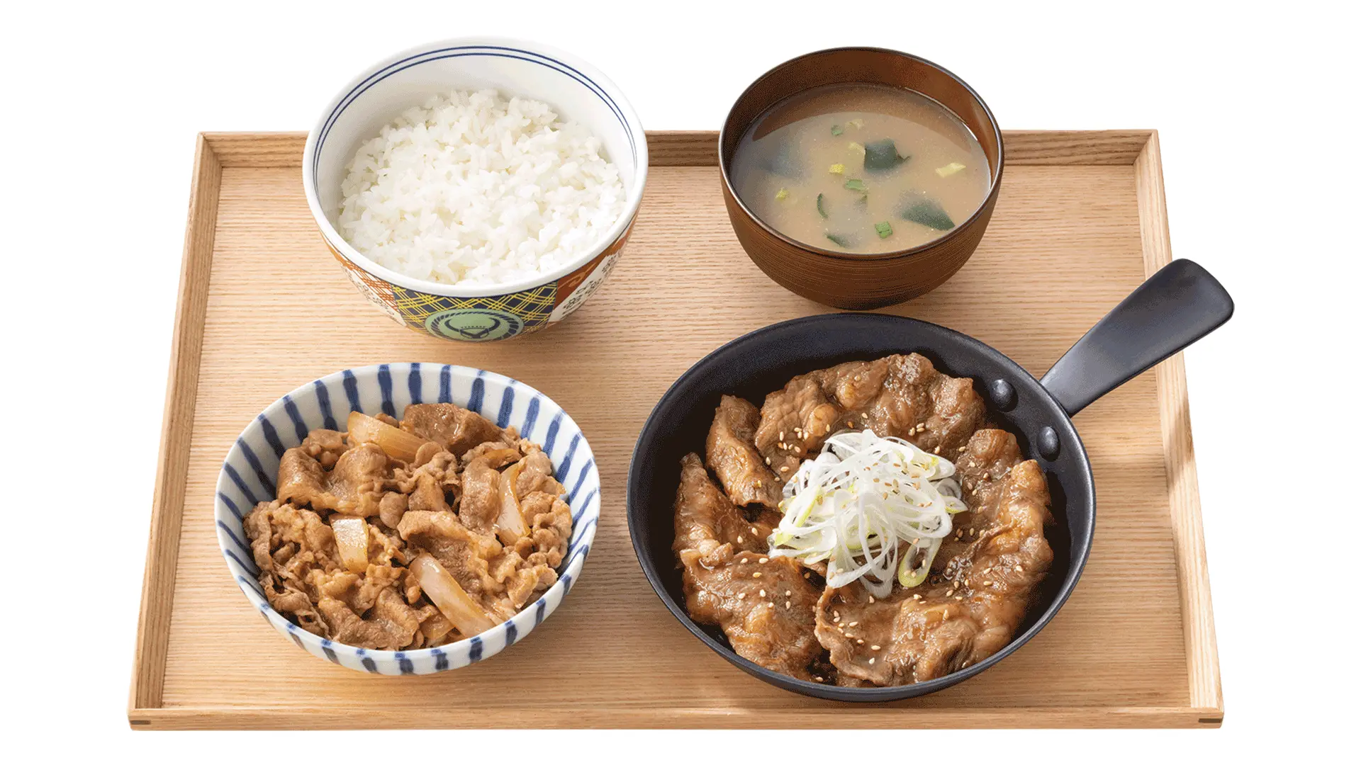 W定食（牛皿・牛カルビ定食）