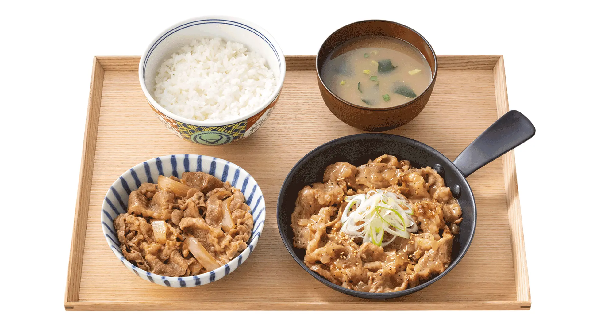 W定食（牛皿・ねぎ塩牛カルビ定食）