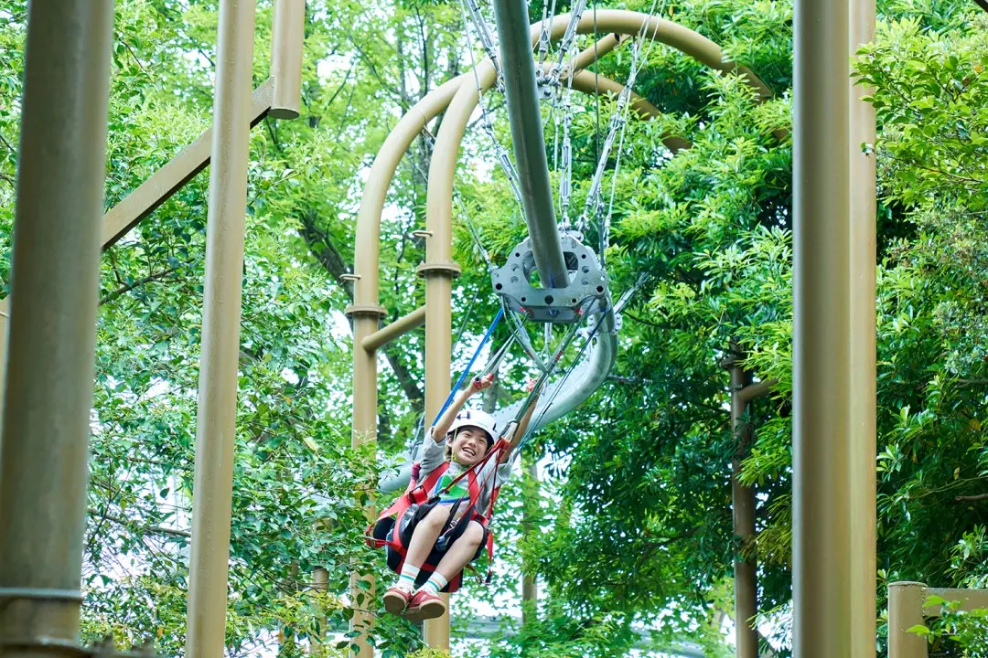 ジェットコースターとは異なるスリル・爽快感を味わえる「天空レールコースター〜疾風〜」