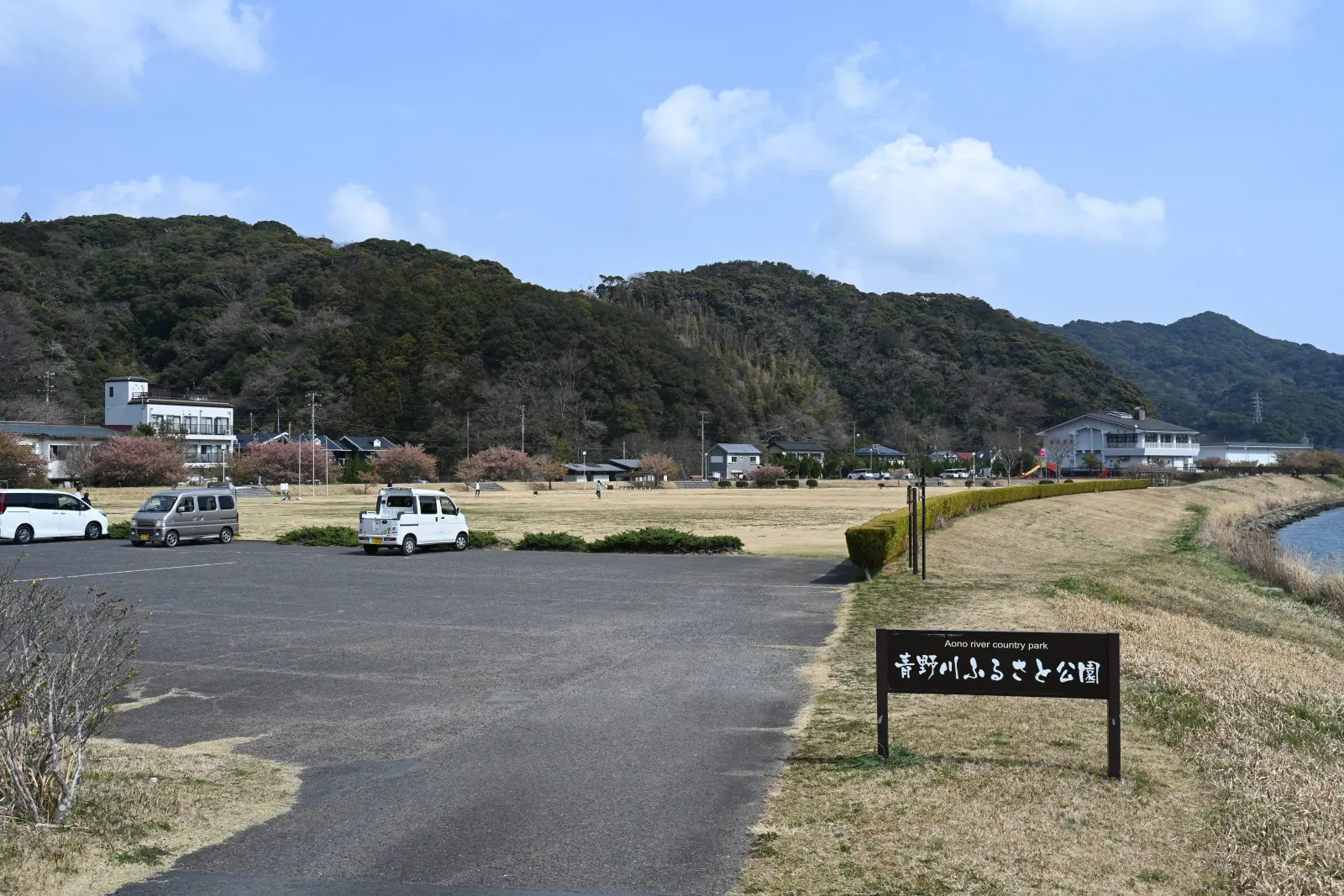 青野川ふるさと公園まで来れば、菜の花畑まではあと数分だ