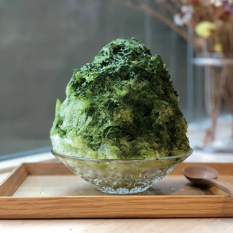 有機栽培の希少な宇治茶を使用したかき氷