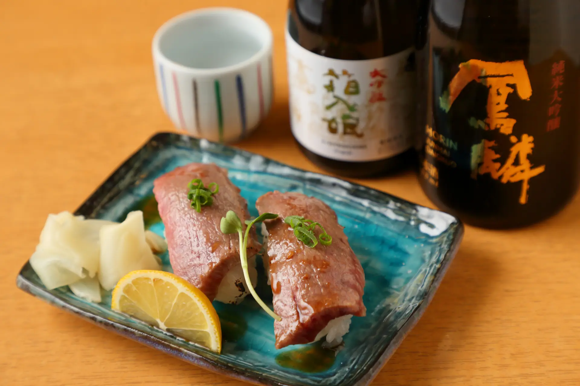 突顯上等和牛鮮味滋味的豪華和牛握壽司