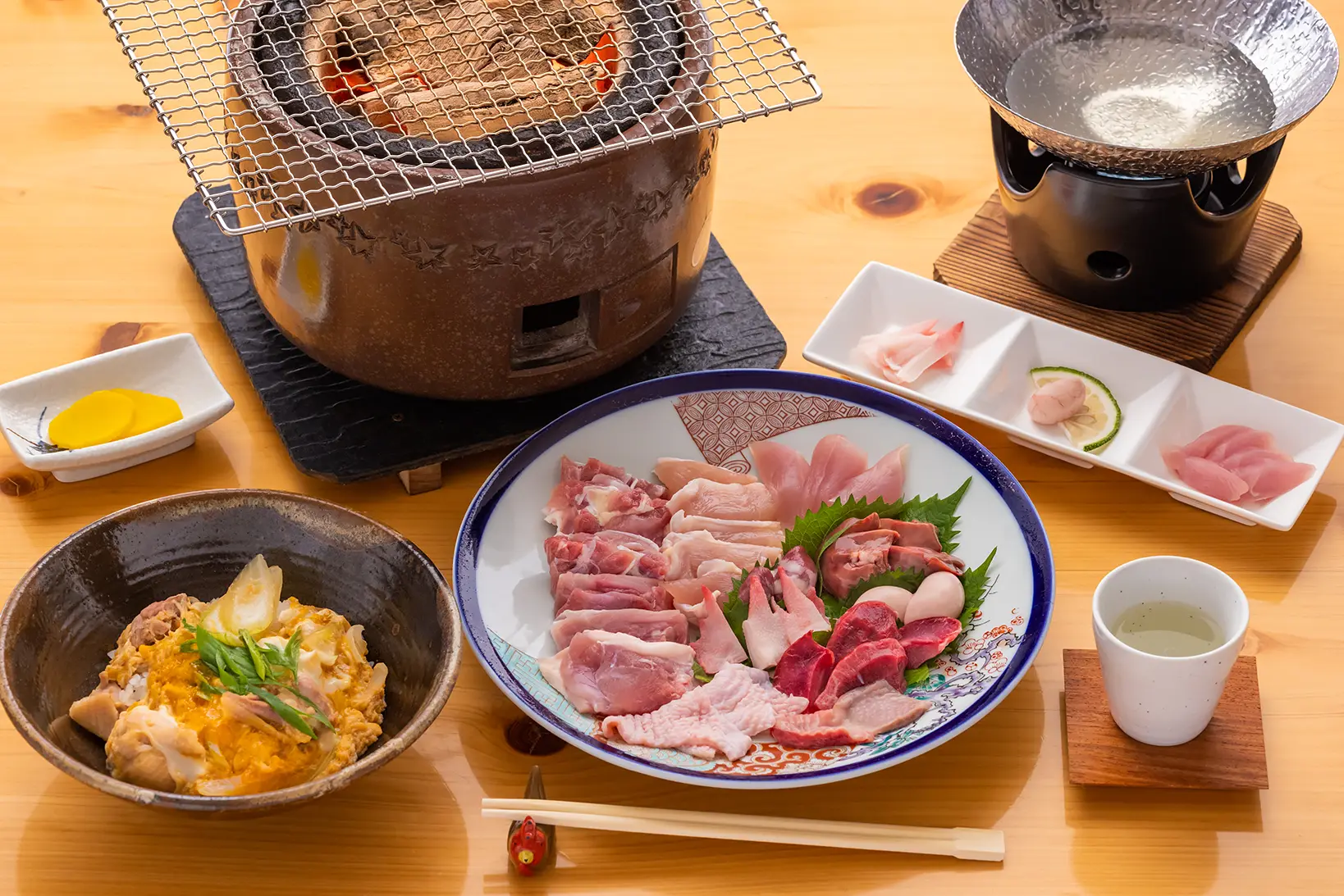 看板メニューの「土佐ジロー炭火焼コース」