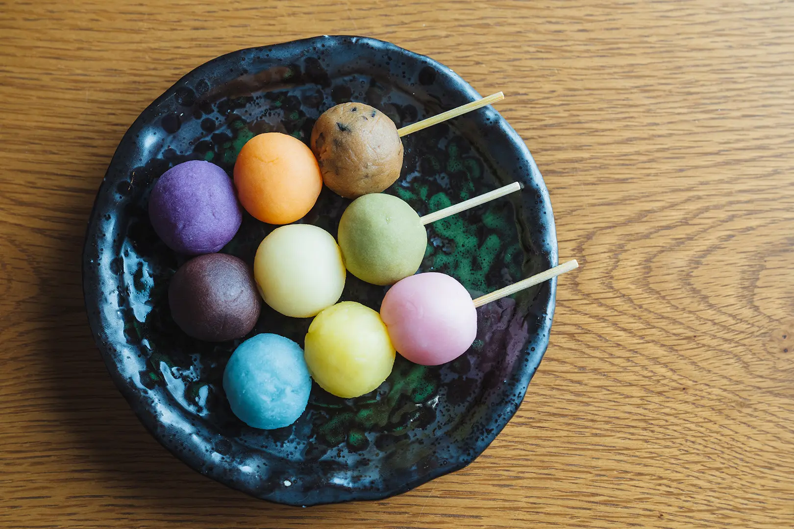 30種類の餡子から好きな3種類の味を選べる