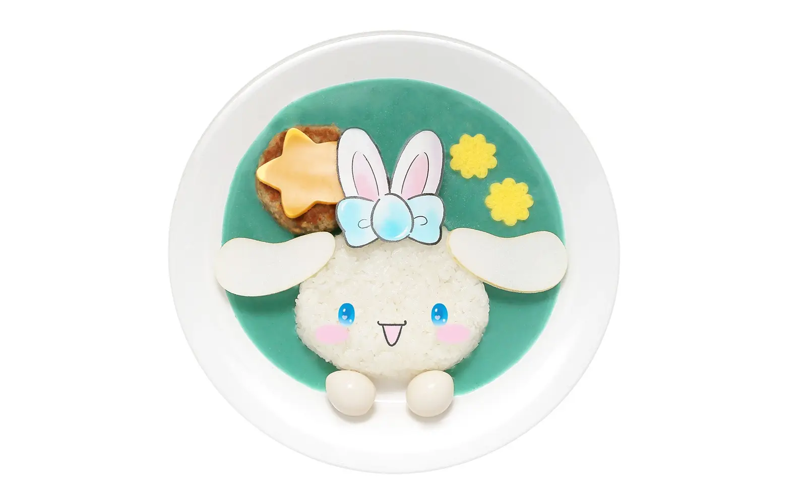 シナモロールのチーズハンバーグブルーカレー