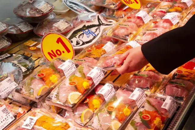 琳瑯滿目的海鮮商品