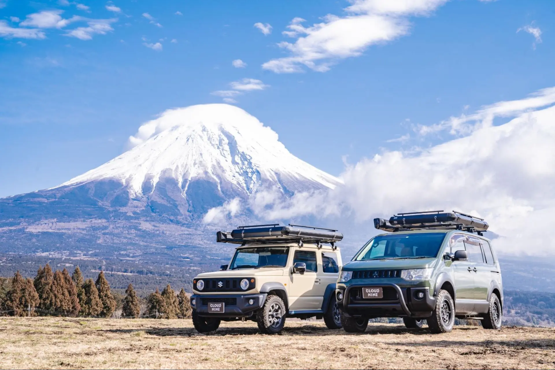富士山キャンプを楽しむなら｜ルーフテント付きレンタカー「CLOUD NINE 