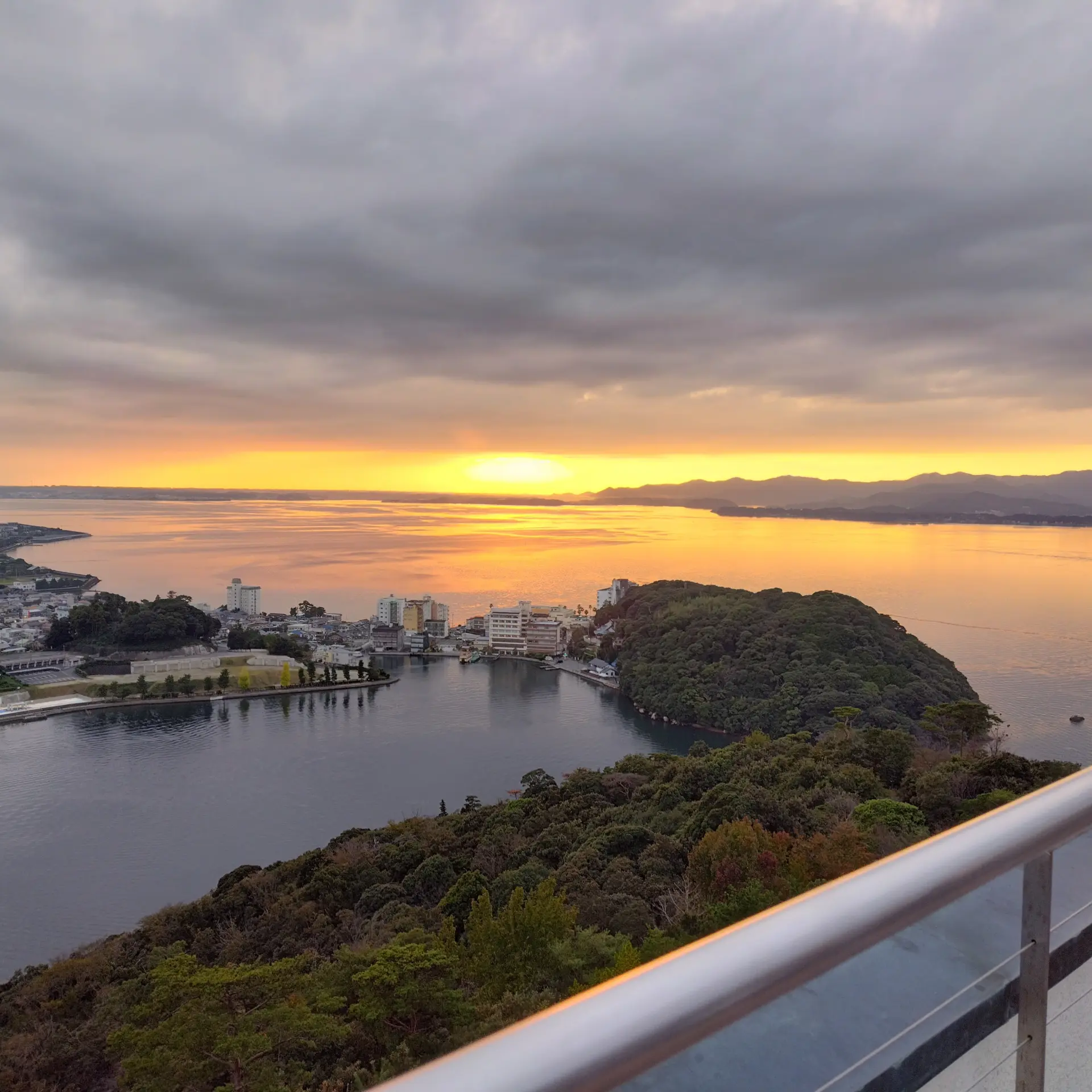 舘山寺温泉周辺の夕景