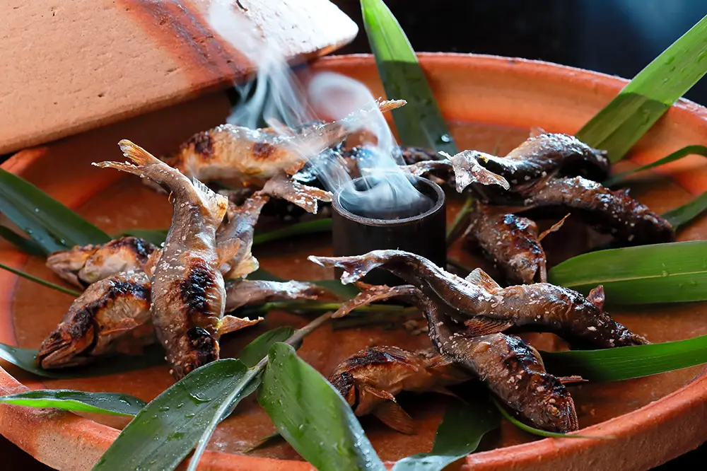 夏は鮎を使った料理が楽しめる