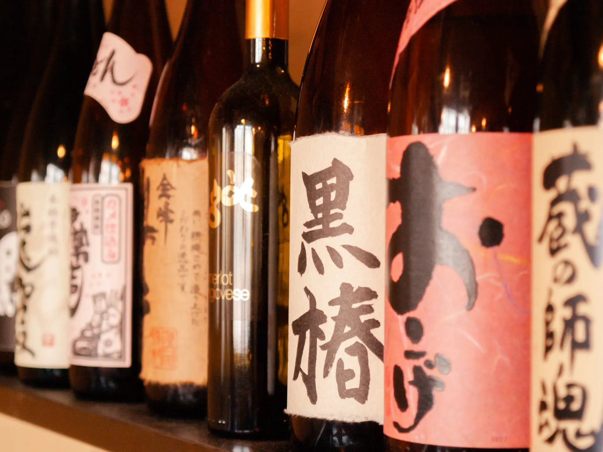 素材の個性を楽しめる「焼酎」