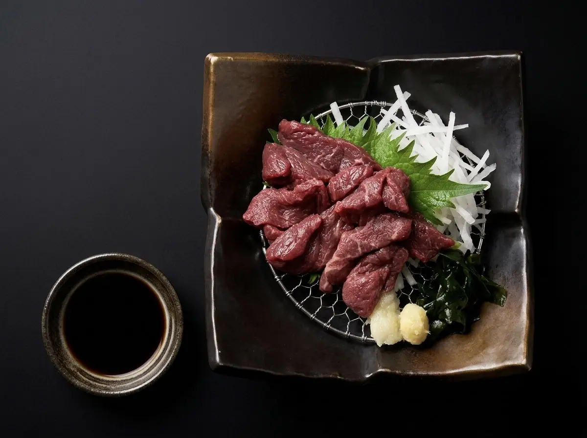 「米焼酎」に合う熊本名物の「馬刺し」
