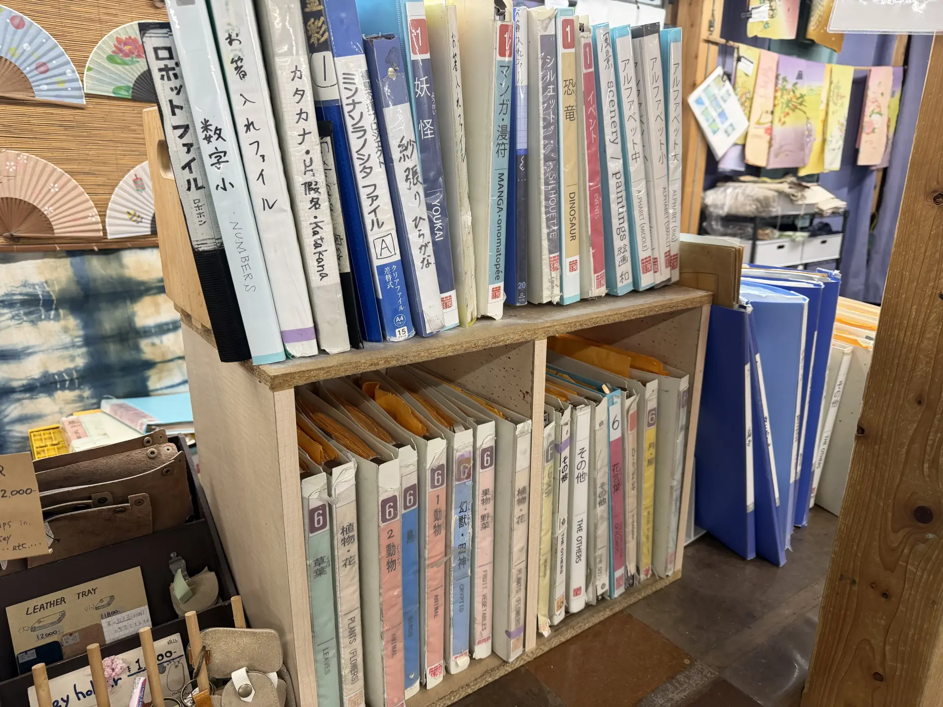 種類別に分けられている型紙のファイル