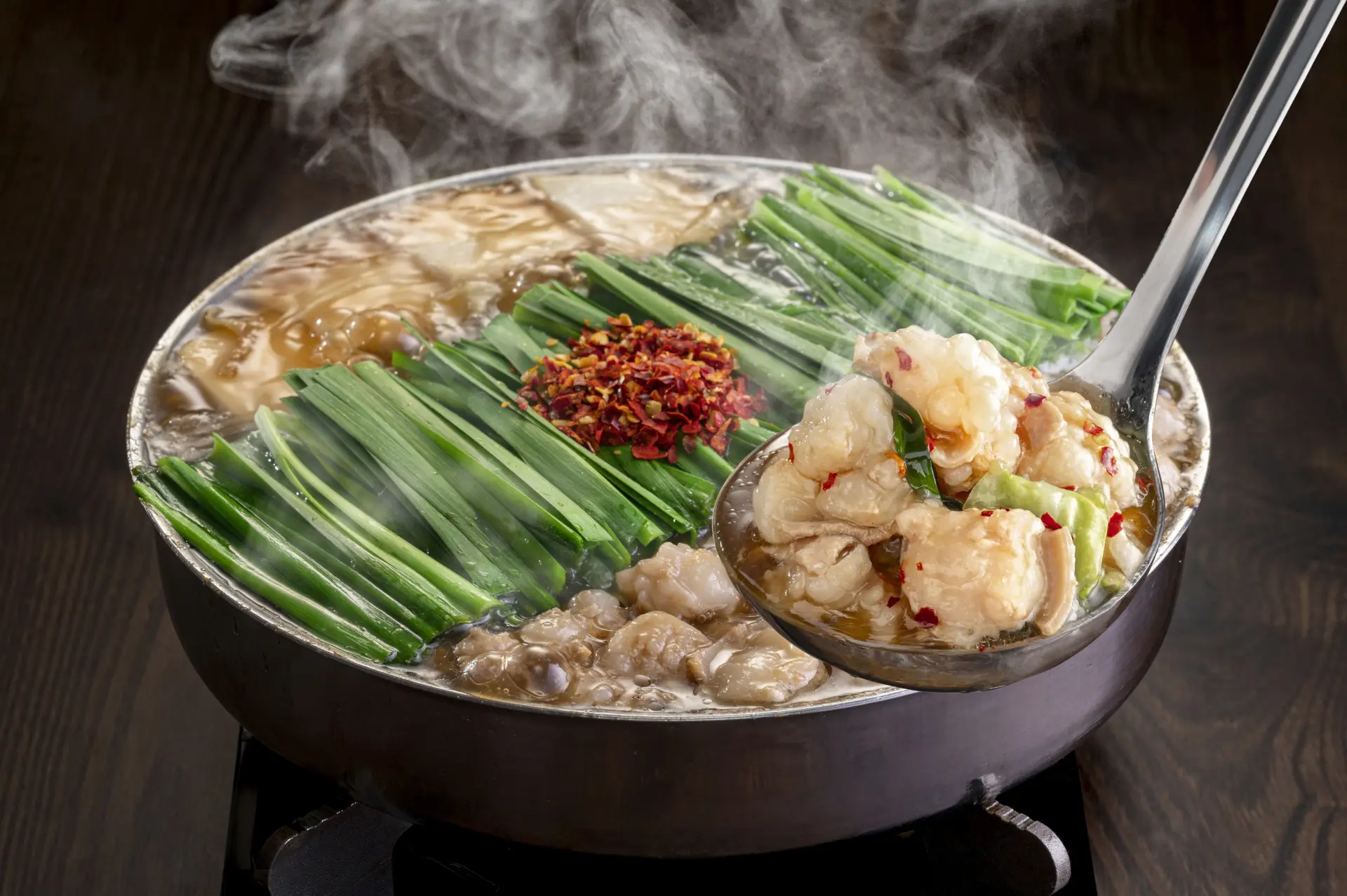 融入牛肠鲜味的浓郁汤头