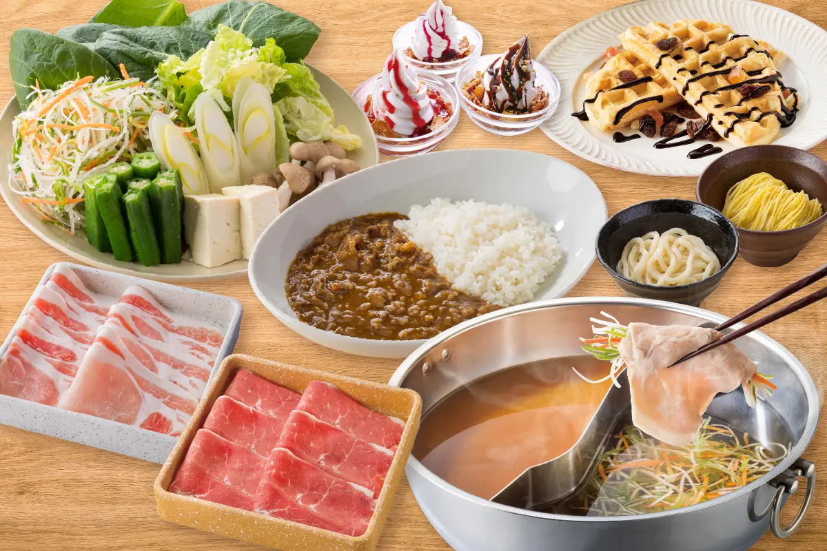 上質な厳選豚と牛みすじを一度に味わえる
