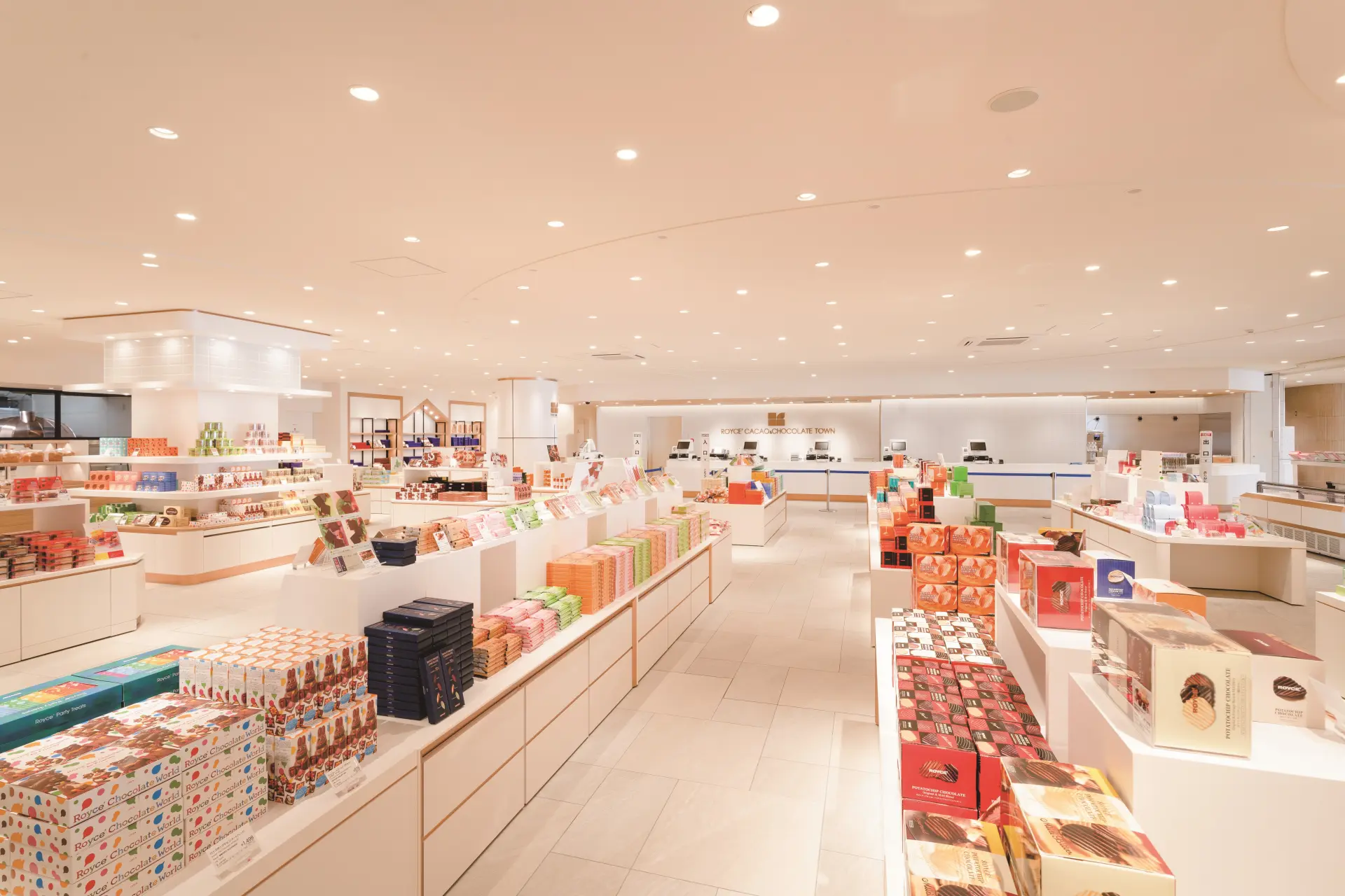 約200種類のチョコ関連アイテムが並び、目移り必至の販売店