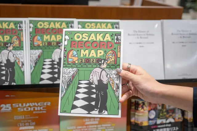 大阪のレコードショップがまとめられているマップ