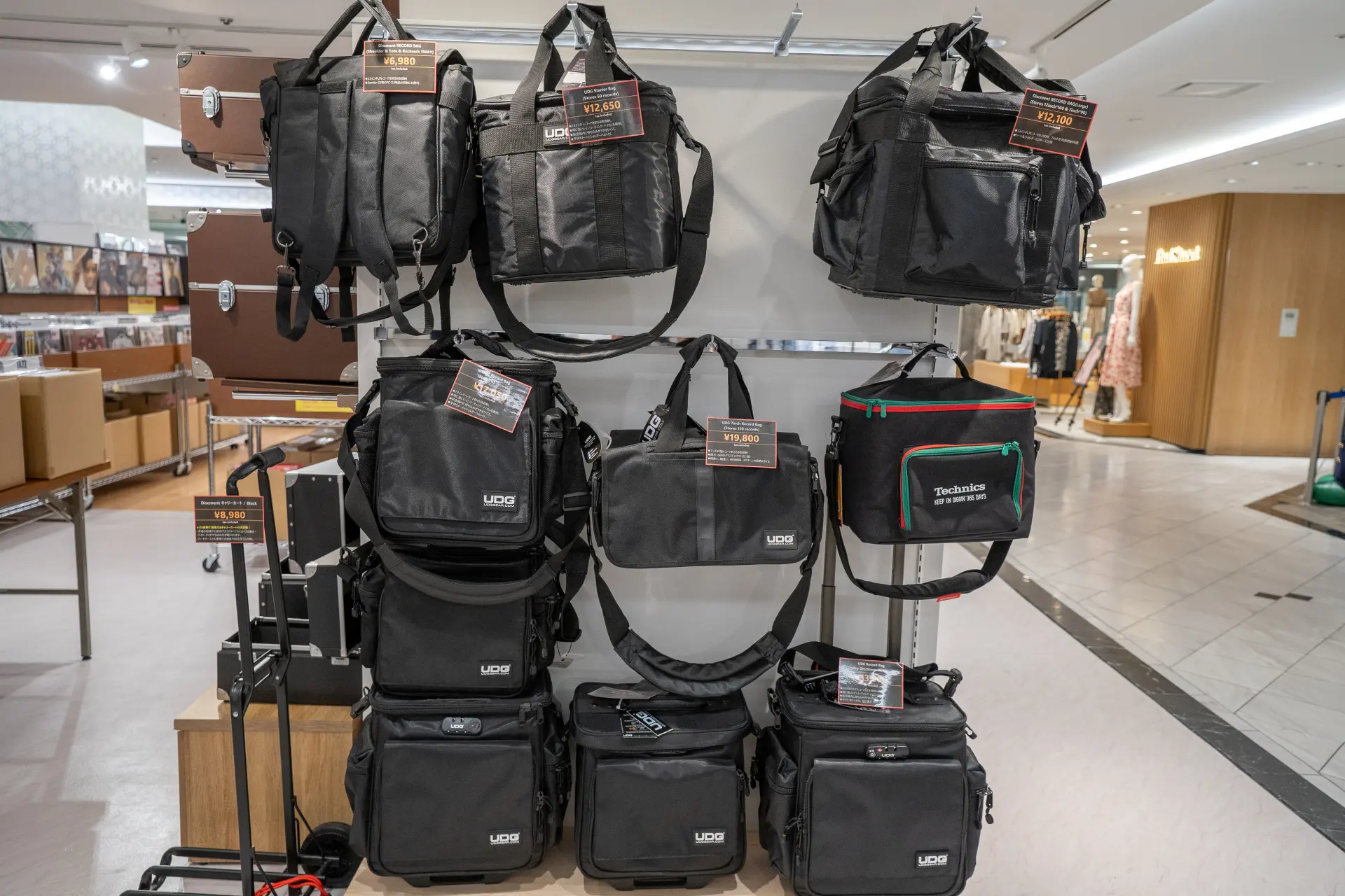 A wide variety of items, including bags that can be carried onto airplanes