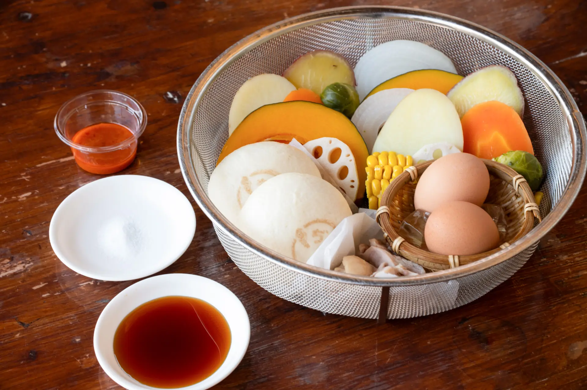味付けは塩、ポン酢、コチュジャンでシンプルに