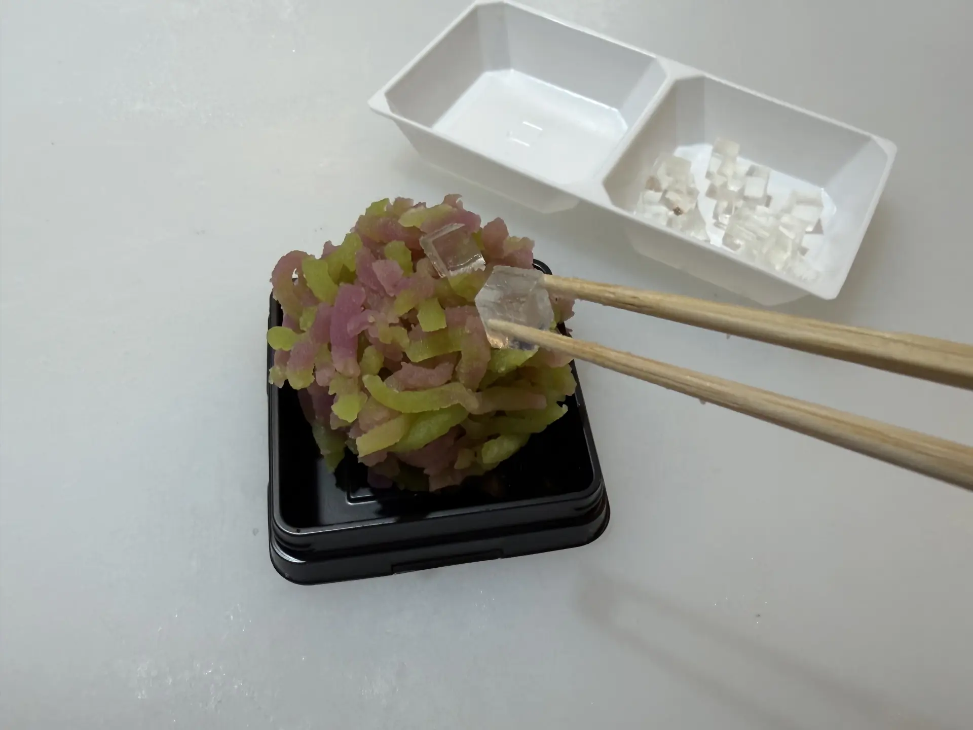 寒天をつけるとできあがり
