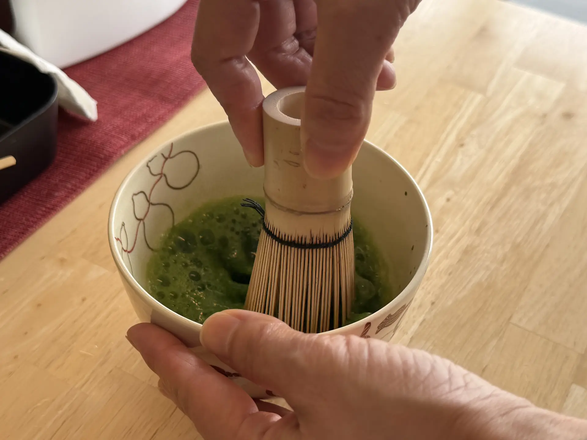しっかりと点てる