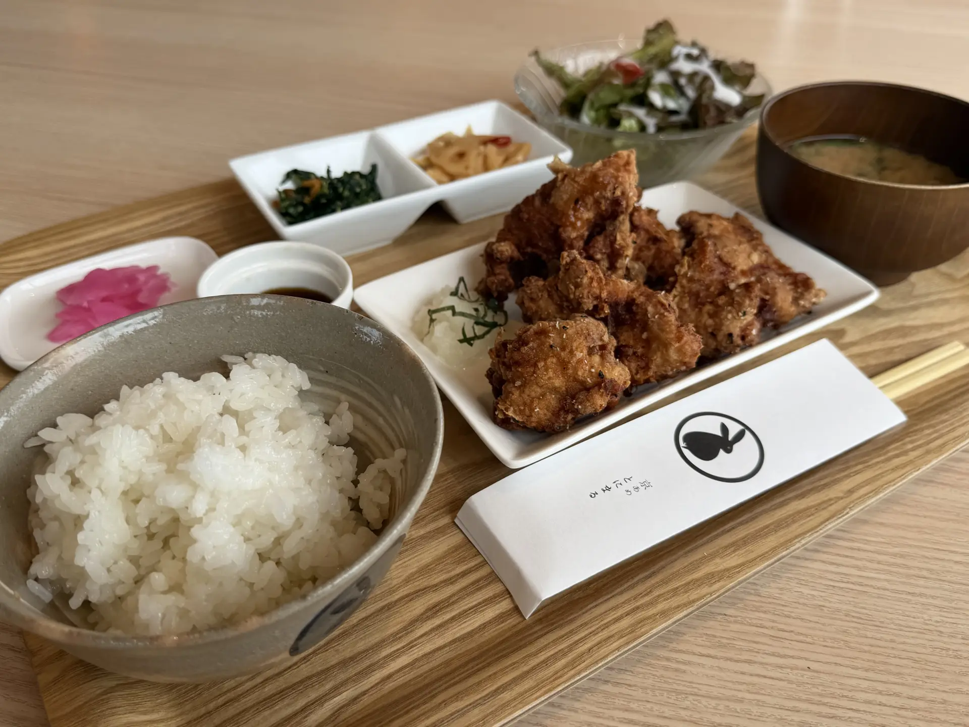 おろしポン酢のとりから定食