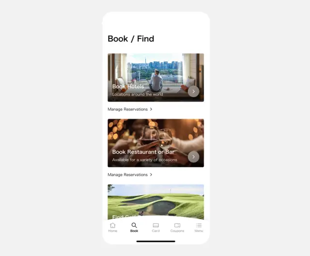 Find places of interest and complete reservations in the app.
