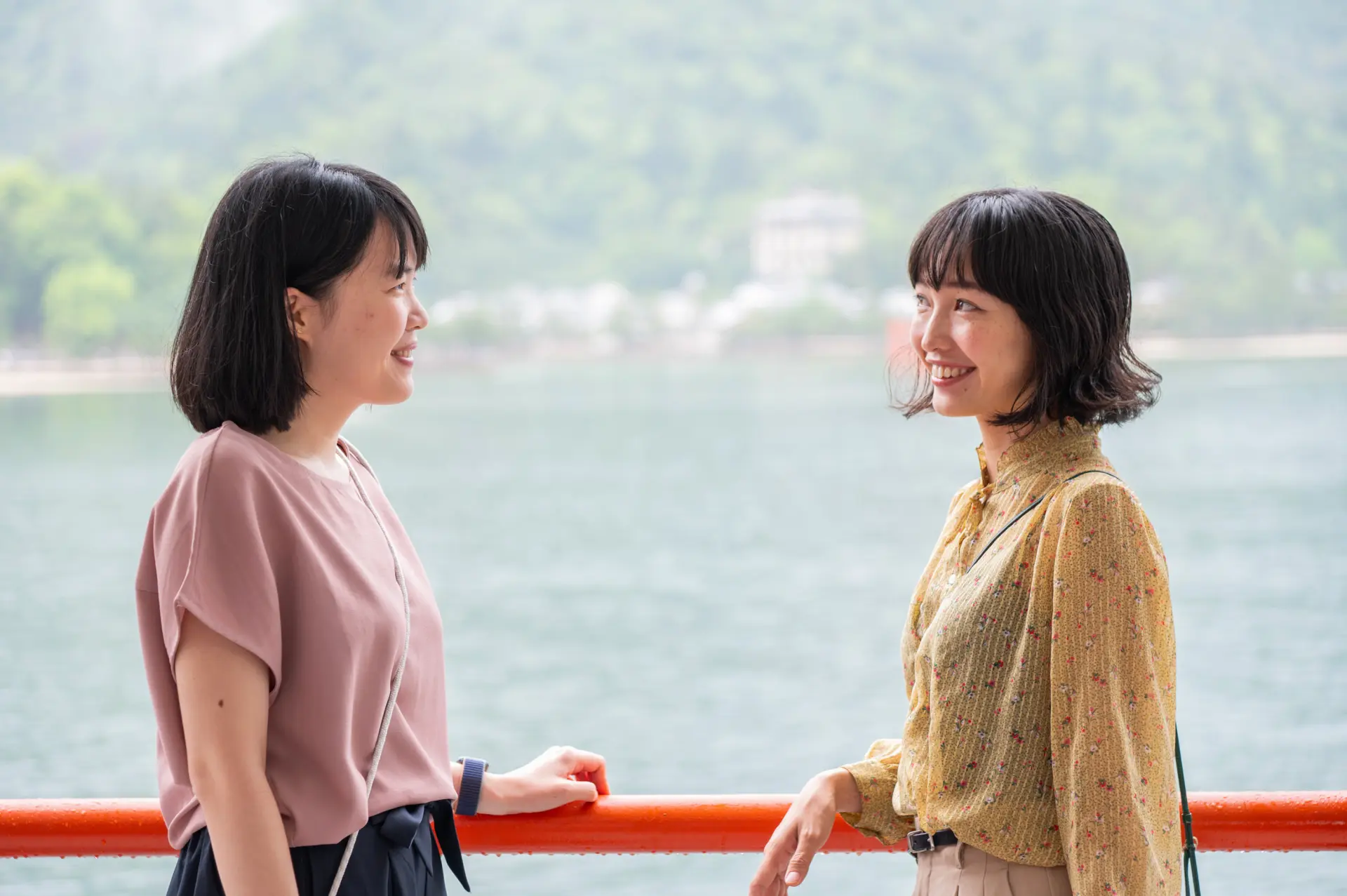 A moment to enjoy the refreshing sea breeze on deck