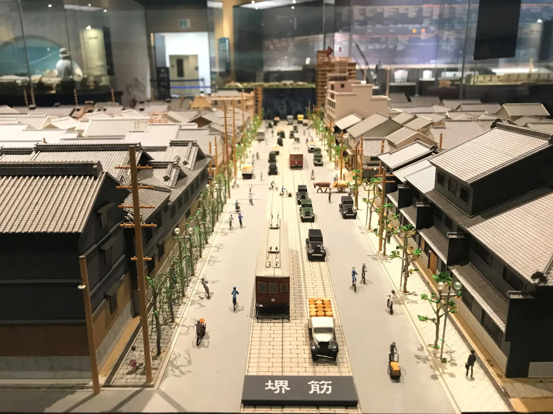 模型で再現された大阪の街並み