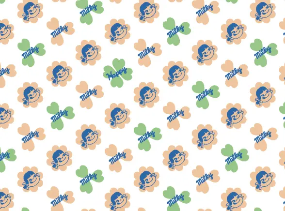 A Milky wrapper with a hidden four-leaf clover